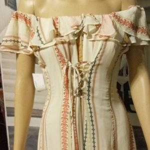 ASTR off shoulder swing dress